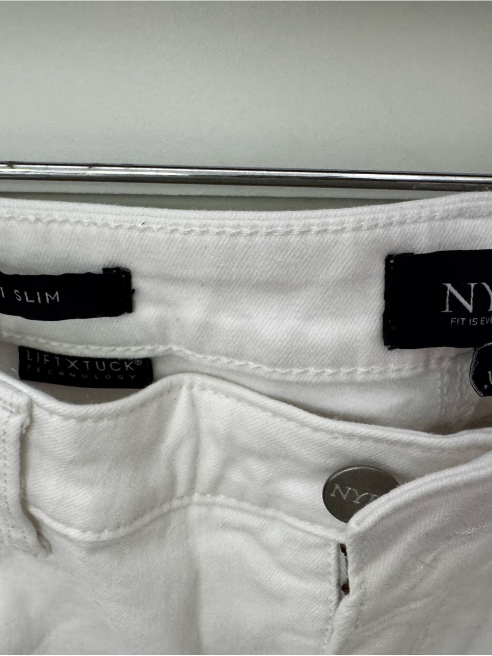 NYDJ White Ankle Crop Straight Jeans - Picture 2 of 2